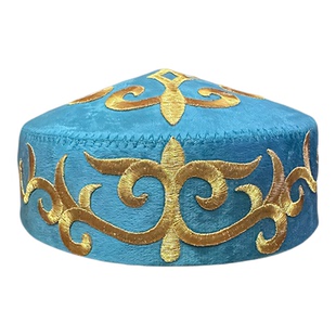 2025新款新疆花帽哈萨克族少数民族民族新款帽子绣花舞蹈表演演出