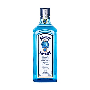 孟买 蓝宝石金酒 BOMBAY 杜松子酒鸡尾酒洋酒烈酒金汤力基酒750ml
