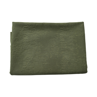 军绿色暗花伤痕炒色棉麻水洗布料西装外套裙子肌理服装设计师面料