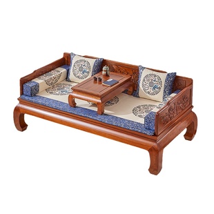 老榆木罗汉床实木新中式禅意沙发床榻仿古罗汉床榻小户型客厅家具