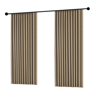 卧室窗帘全遮光2026新款棉麻加厚隔音免打孔飘窗安装遮阳防晒轻奢