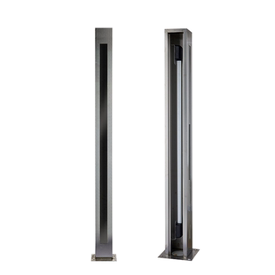 道闸专用红外光栅不锈钢方管支架立地安装红外对射立柱光栅护罩