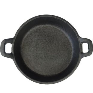 铸铁烤盘迷你小平底锅松饼煎锅烤箱盘煎蛋烤肉不粘无涂层通用燃气