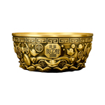 1纯精铜聚宝盆摆件铜家用客厅装饰招财聚财大号铜盆工艺品存钱罐