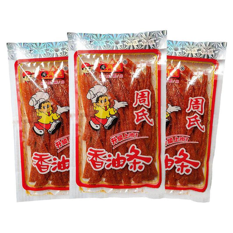 香辣棒香油条周氏周再德辣条大包解馋小吃零食儿时经典长条辣片皮