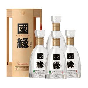 今世缘国缘四开42度500ml*4瓶整箱装纯粮白酒浓香优雅醇厚型酒水