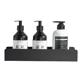 不锈钢浴室置物架卫生间淋浴房酒店厕所洗发水沐浴露工字架子黑色