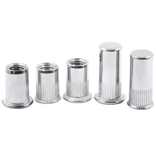 304不锈钢平头条纹拉铆螺母316小沉头加长滚花盲孔防水密封拉卯帽