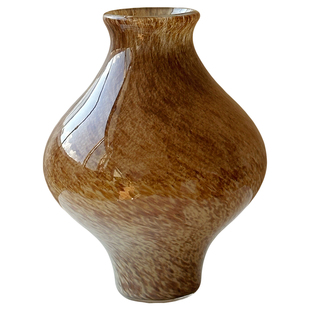 YANPERN金棕色宋代美学复古高级小众设计师好看琉璃花瓶插花花器