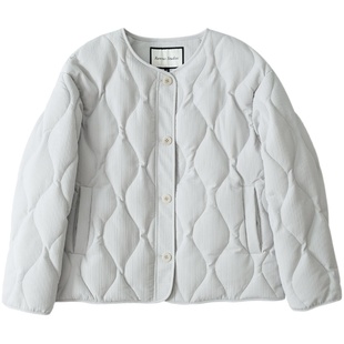 然若 双层空气面料 新国标90白鸭绒羽绒服女冬季2025新款面包外套