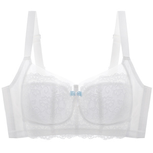 依曼丽大码内衣全罩杯无钢圈大胸显小蕾丝性感聚拢收副乳法式文胸