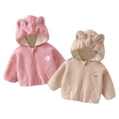婧麒宝宝摇粒绒外套宝宝冬装