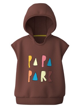 papa爬爬春季儿童连帽马甲休闲