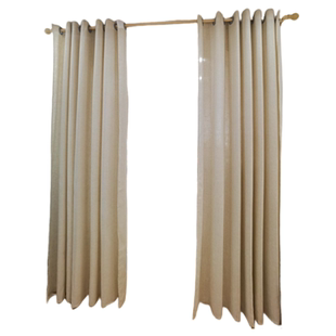 米色原色亚麻棉麻纱帘禅意茶室客厅阳台中式透光不透人涤麻布窗帘