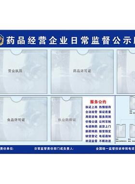 药房药店药品许可证公示相框
