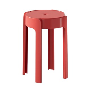 家用凳子可叠放加厚塑料圆凳结实耐用餐桌凳轻奢高级板凳客厅餐椅