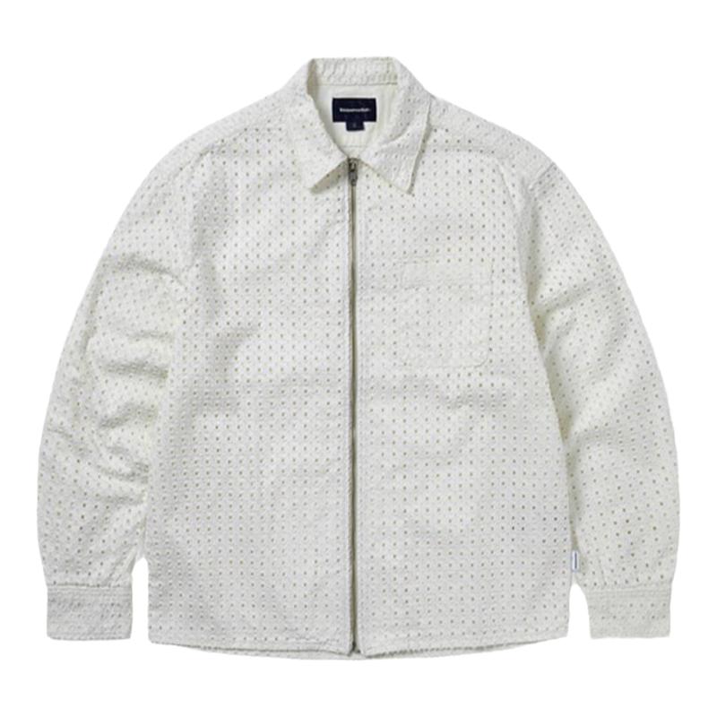 thisisneverthat® Damaged Denim Shirt 秋冬新款拉链翻领衬衫