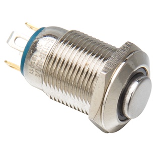 按钮开关12mm自复位启动金属小型带灯自锁防水迷你12V24V电源6V
