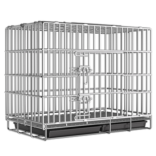 宠华仕狗笼子小型犬室内折叠带托盘泰迪比熊中型犬宠物专用狗窝