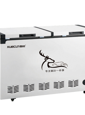 雪村冷柜双温冰柜商用超低温负35度冷冻柜卧式大容量海鲜冰箱家用