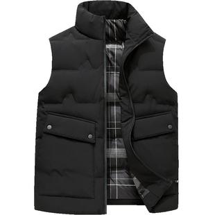 雪中飞男士羽绒马甲外穿内搭秋冬保暖背心90白鸭绒无袖羽绒服坎肩