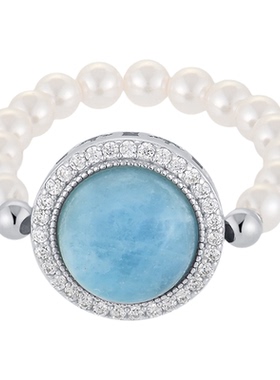 一撇一捺YPYN贝珠戒指925银