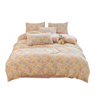 牛奶绒床上四件套冬天季加绒加厚双面珊瑚绒被套法兰绒床单三件套