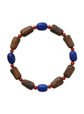 天然保山南红手串女款奇楠沉香安神助眠青金石招财开运旺事业手链