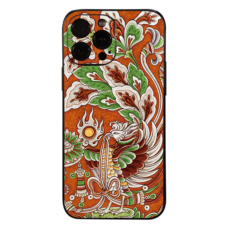古造国风 凤鸟繁花 适用新款iPhone17古风iPhone16苹果15浮雕iphone14pro凤凰13pro女士新款手机保护壳