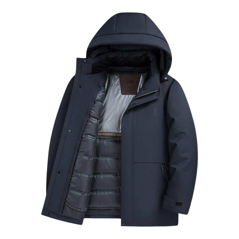 雪中飞2026冬新款三合一鹅绒羽绒服男士商务休闲时尚简约保暖