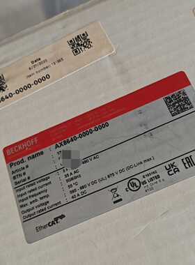 配件BECKHOFF倍福AX8640-0000-0000伺服电源议价