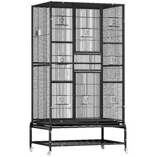 新款鸟笼鹦鹉笼特大号大空间鸟笼子家用三层别墅八哥玄凤专用笼子