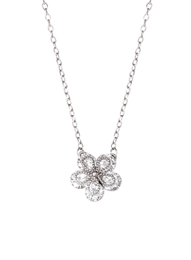 银奥十字链女花朵项链