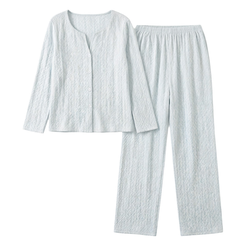 少女吊带睡衣三件套带胸垫家居服