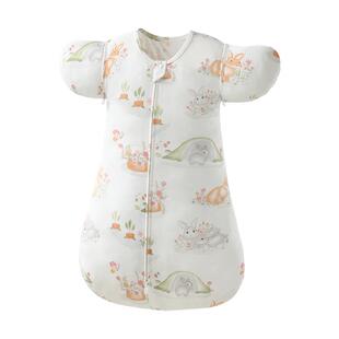 贝肽斯婴儿投降式防惊跳睡袋春夏款新生儿宝宝襁褓防惊吓睡觉神器