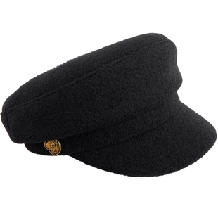 日系羊毛呢平顶鸭舌帽子女秋冬时尚保暖报童帽显脸小气质画家帽