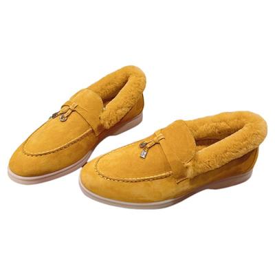 L*P情侣真皮平底休闲乐福鞋