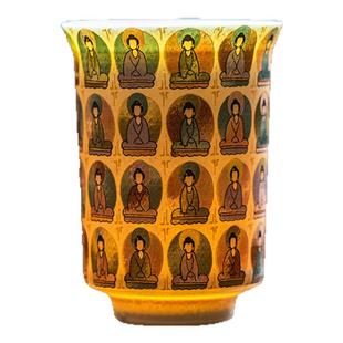 JOJO'S L. PD.紫泉涧.敦煌陶瓷大号主人杯禅意千佛杯品茗杯 |处静