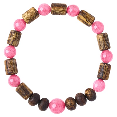 奇楠沉香+天然蔷薇石手串新年礼