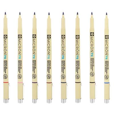 日本樱花彩色针管笔PN弹性头彩色勾线笔漫画勾边笔工程制图草图笔