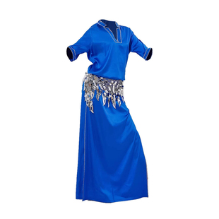 倾城之舞肚皮舞服装轻奢民俗baladi缎面烫钻袍子东方舞练功演出服