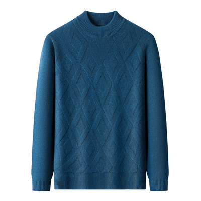 啄木鸟男士半高领加厚针织衫毛衣