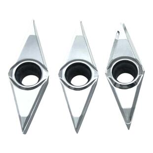 35度单面VCGT1604翘角菱形高光洁铝用钨钢合金内孔数控刀片清角