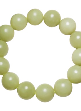 财源滚滚和田玉黄玉圆珠手串