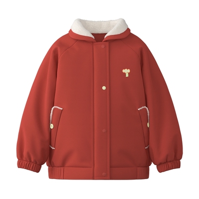 papa冬季儿童棉服三防保暖新年