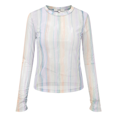 RAIVE设计感波纹弹力薄纱皮肤衣