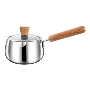 316无涂层不锈钢宝宝辅食锅小奶锅家用可爱一人食早餐热奶锅小锅