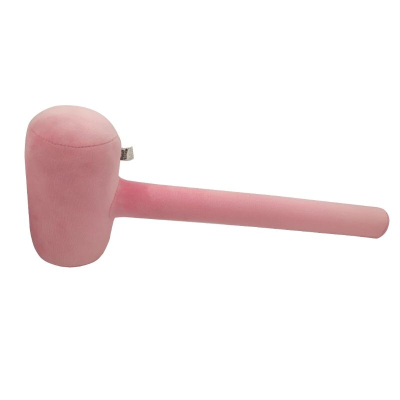 粉红色女生毛绒锤子玩具可爱pp棉