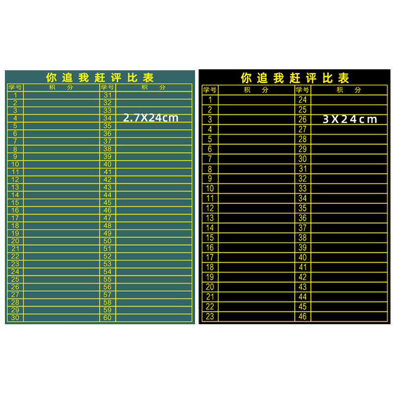 【班级你追我赶】黑板评比栏磁性