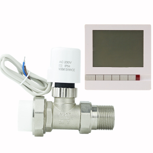 地暖电热执行器电磁阀温控器面板开关智能分水器数显电动温控阀